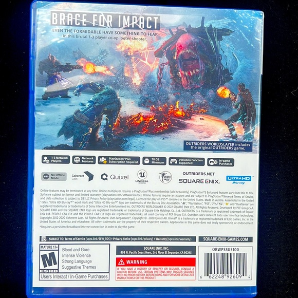 Outriders PS5 game - Picture 2 of 2